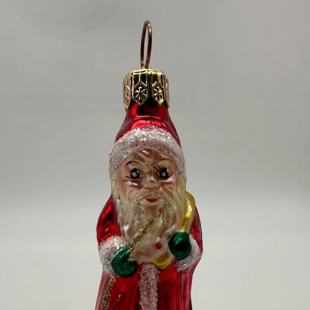 1998 Christopher‎ Radko Ring Ring 5' Ornament Santa Bell 98-081-0